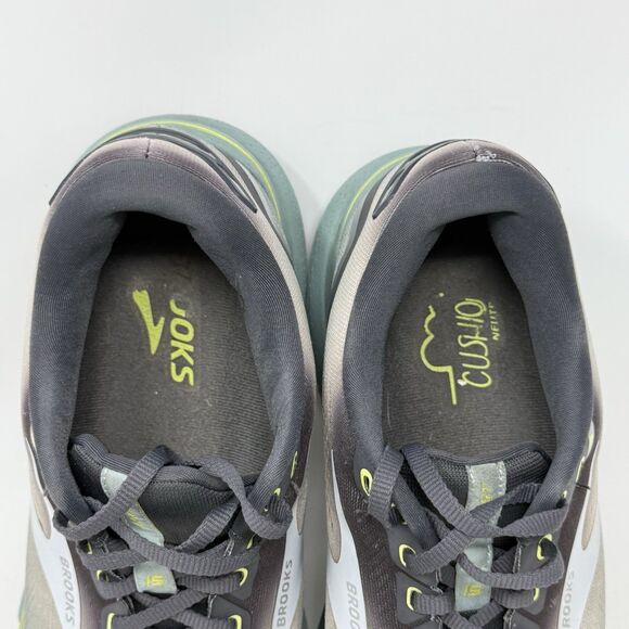 Brooks Ghost 15 Sneakers Shoes Mens 10.5 Gray Green Running Lightweight Shoes - Picture 15 of 16